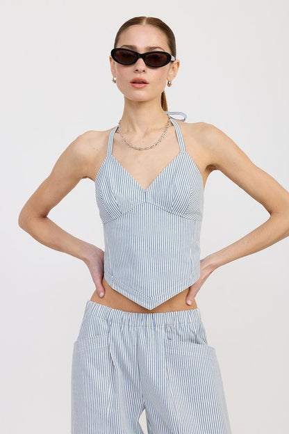 HALTER NECK BUSTIER TOP