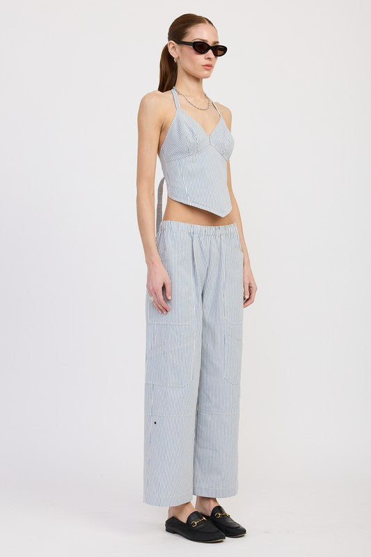 HALTER NECK BUSTIER TOP