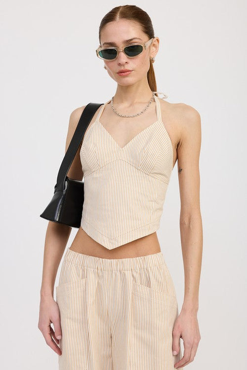 HALTER NECK BUSTIER TOP