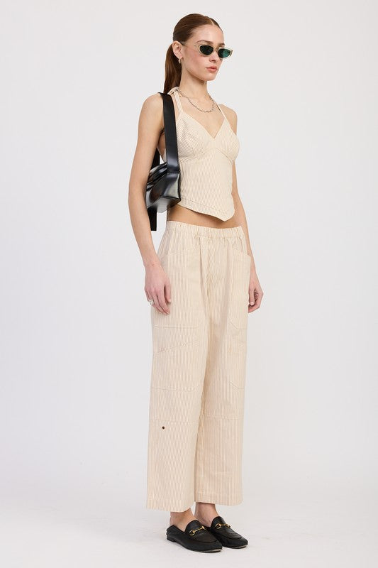 HALTER NECK BUSTIER TOP