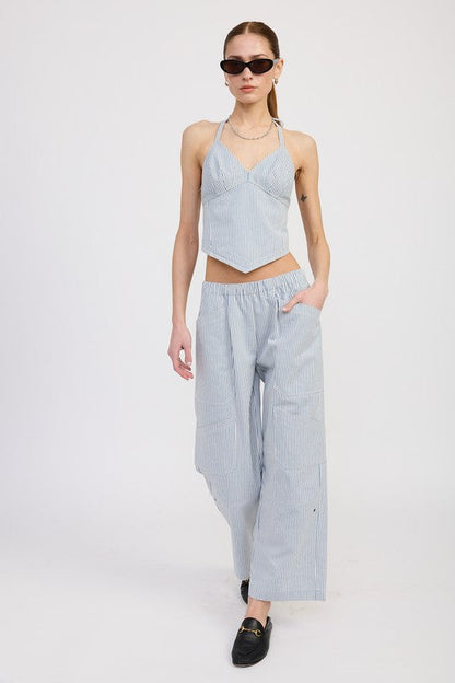 HALTER NECK BUSTIER TOP