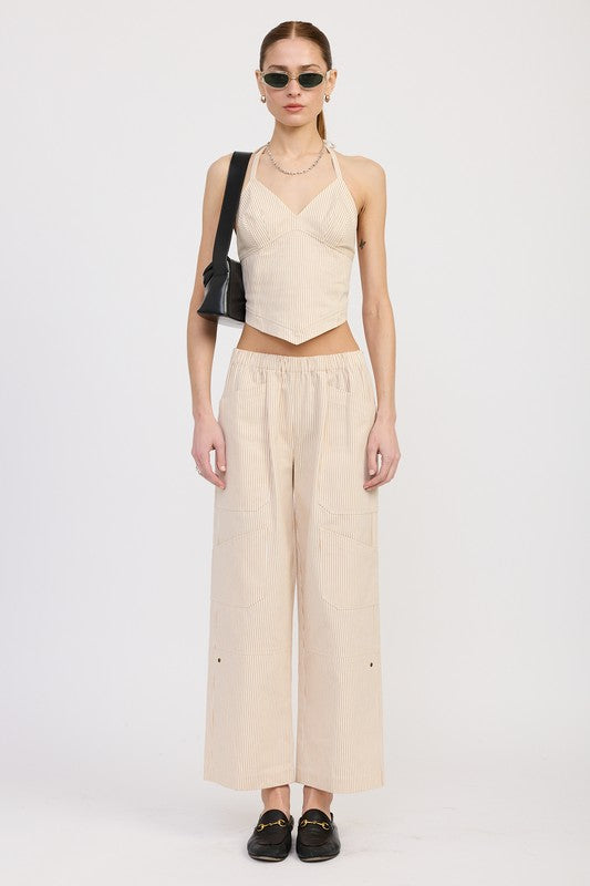 HALTER NECK BUSTIER TOP