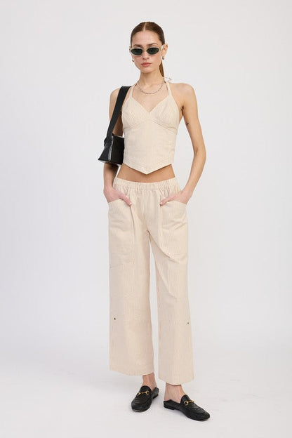 HALTER NECK BUSTIER TOP