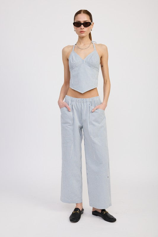 HALTER NECK BUSTIER TOP