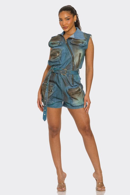 Urban Edge Zipper Utility Romper