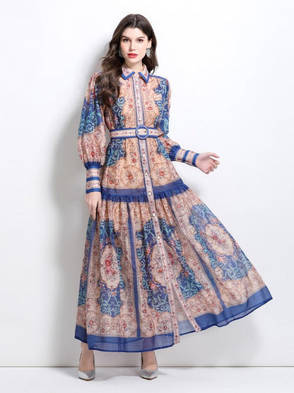 WOMEN FASHION CHIFFON MAXI DRESS