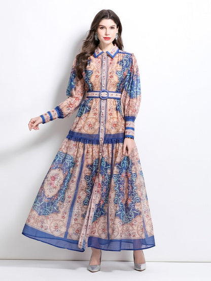 WOMEN FASHION CHIFFON MAXI DRESS