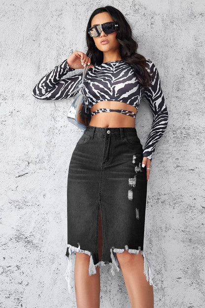 WOMEN FASHION DENIM SKIRT