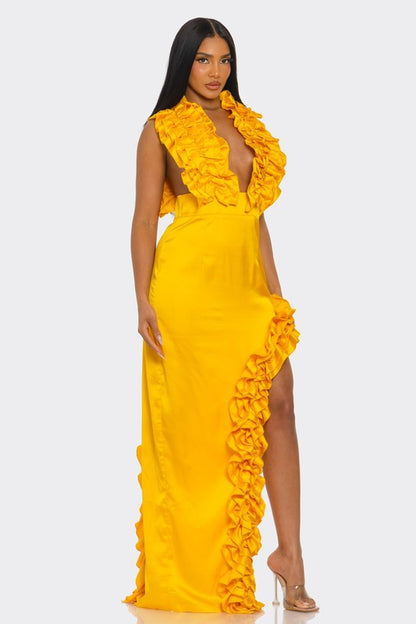 Golden Hour Ruffle Gown