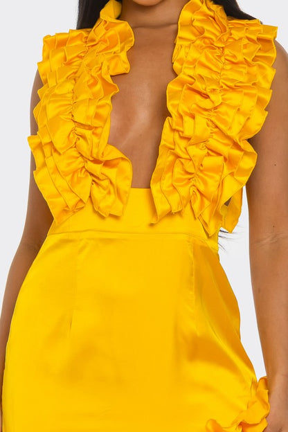 Golden Hour Ruffle Gown