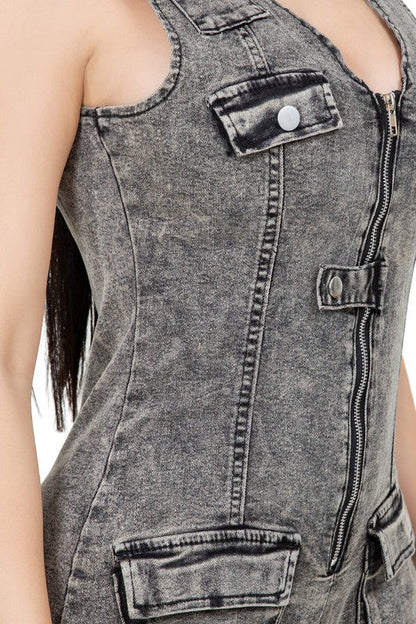 WOMEN FASHION DENIM ROMPERS