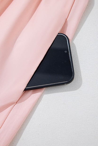 Cotton Flutter Smocked High Waist Ruffle Maxi