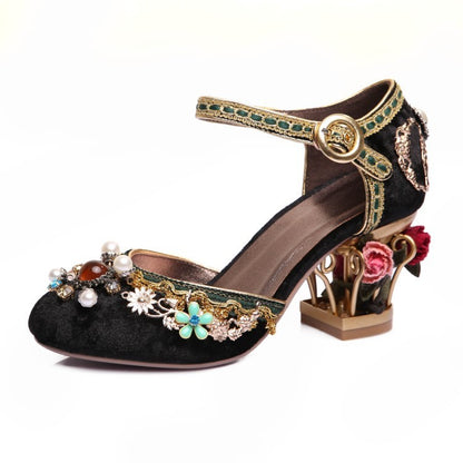 Retro wedding shoes women sandals