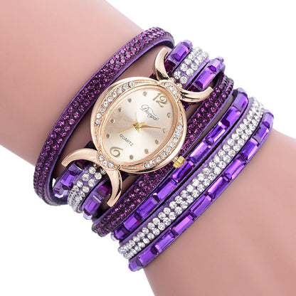 Women’s Casual Rhinestone Dress Bracelet Quartz Watch