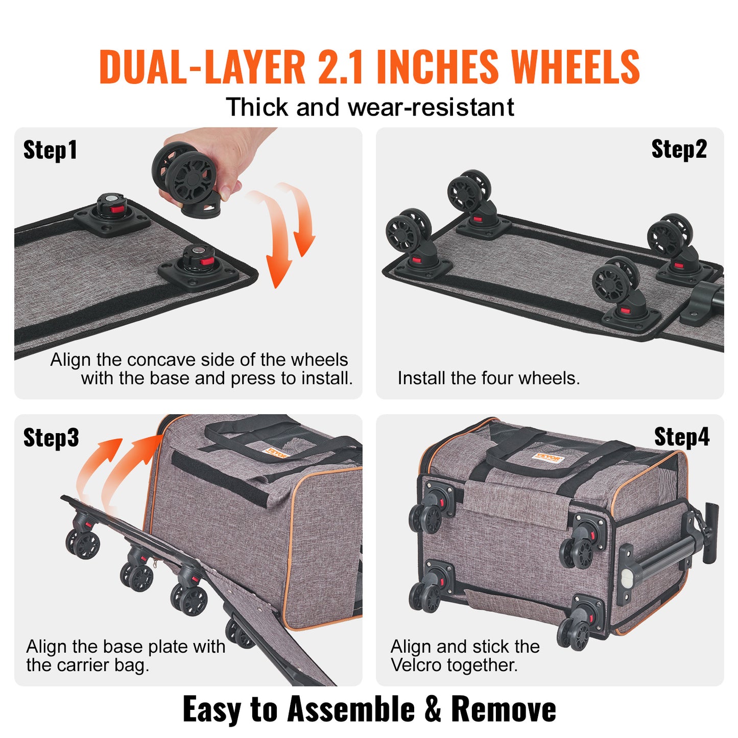 Rolling Pet Carrier With Telescopic Handle And Shoulder Strap
