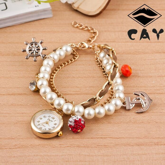 Women’s  Anchor Circle Bracelet Watch