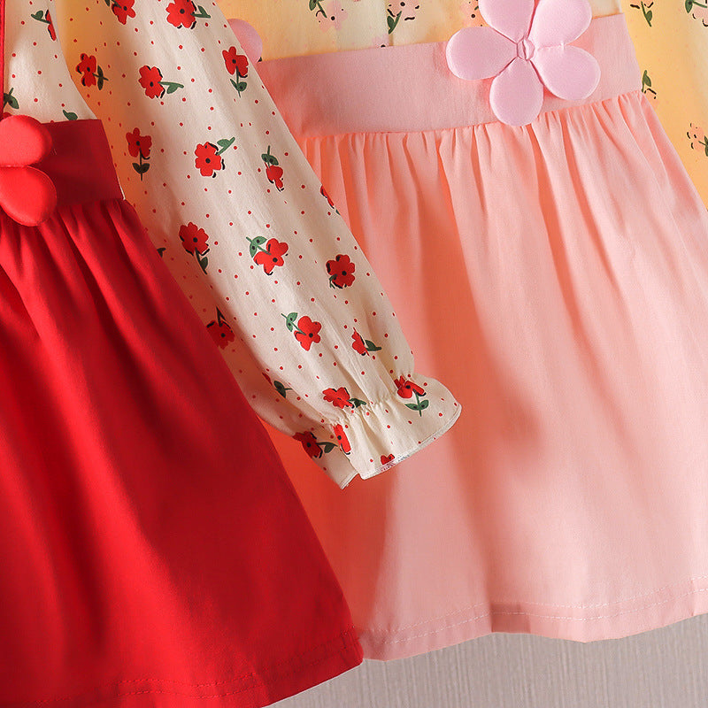 Toddler Baby Girls’ Autumn Skirt – Cute Floral Dress Clothes
