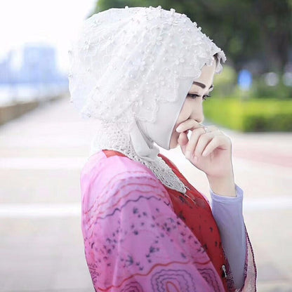 Muslim hijab chiffon beaded scarf