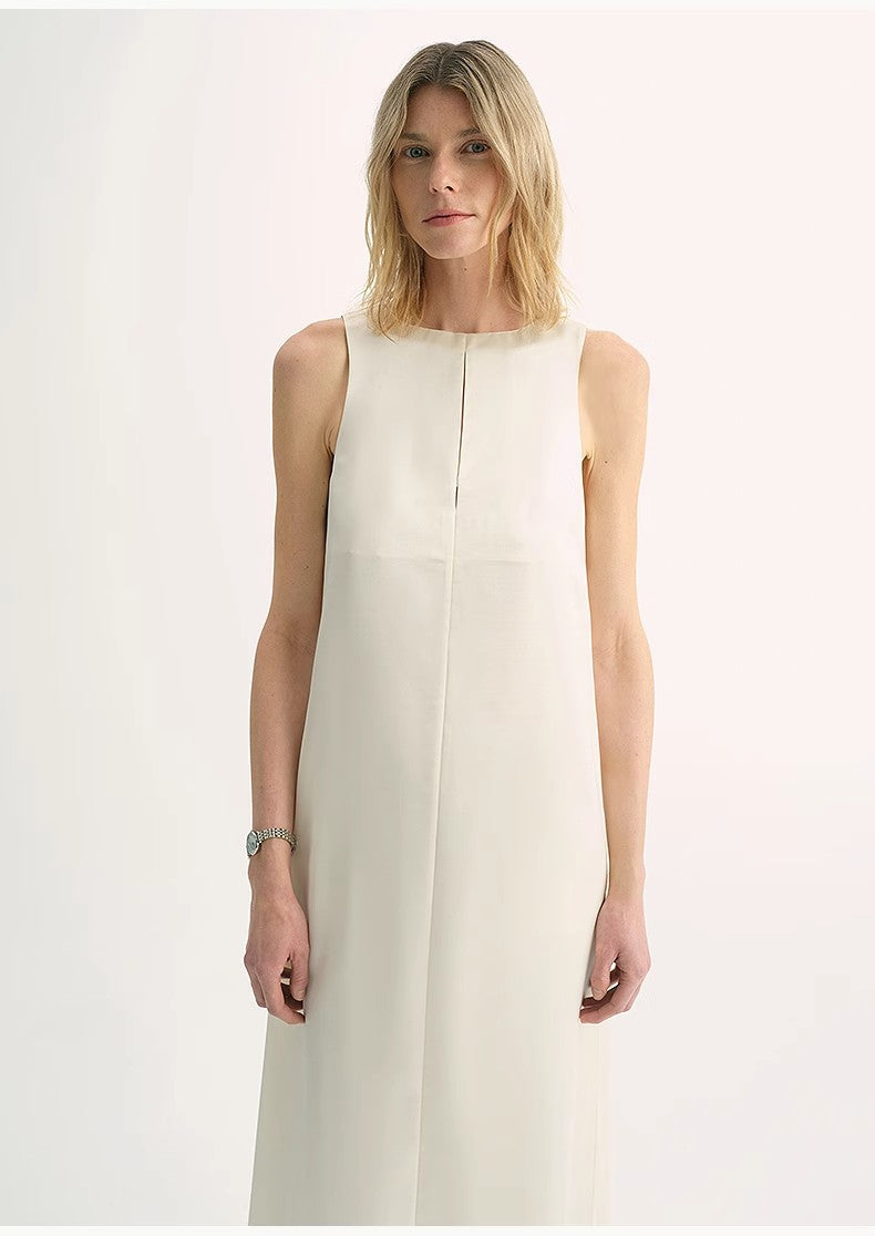 Corridor Stride Sleeveless Wool Blend Dress