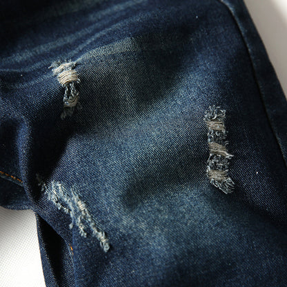 Thin men's denim shorts