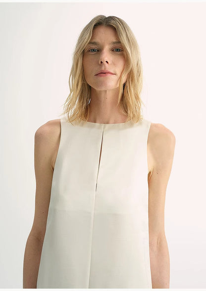 Corridor Stride Sleeveless Wool Blend Dress