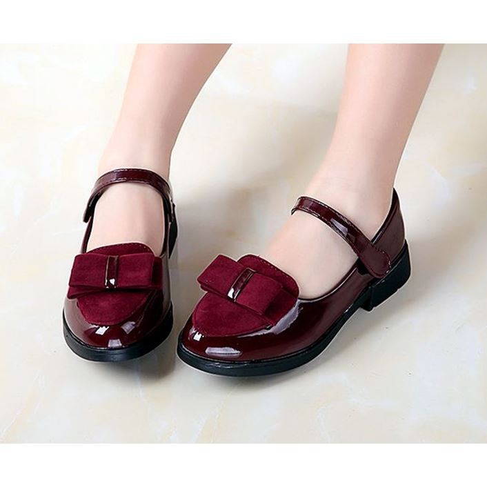 Girls’ Leather Sneakers – Kids School Baby Princess Shoes