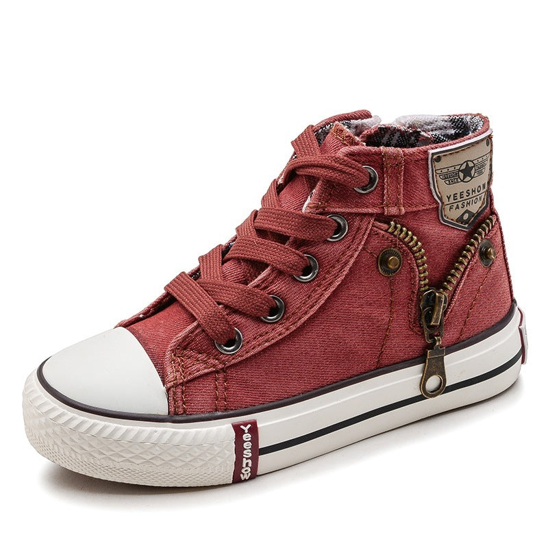 Kids’ Casual Sneakers – Breathable Canvas Sport Shoes for Boys & Girls