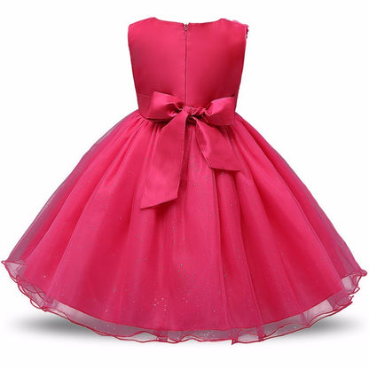 Girls’ Princess Flower Girl Dress – Summer Tutu Wedding & Birthday Party Outfit