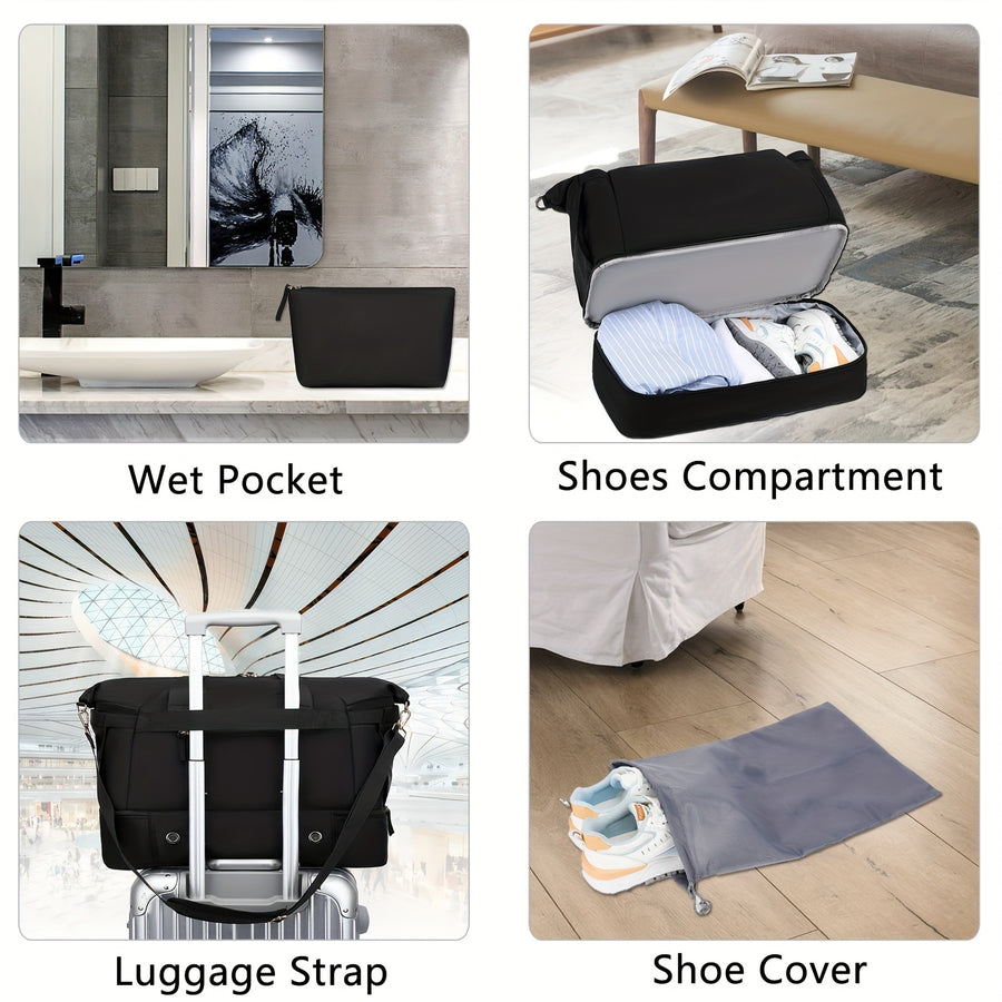 Women’s Travel Duffel Bag – Sports, Gym, Yoga, Weekender Overnight Tote