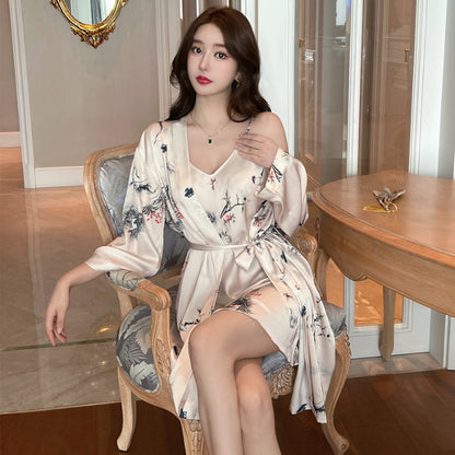 Two-piece Home wear Slip Nightdress Women