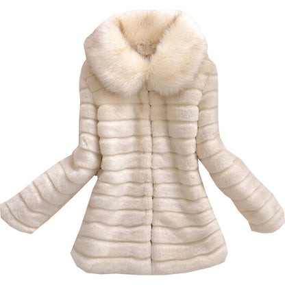 Women's Coat Rabbit Fur New Mid-length