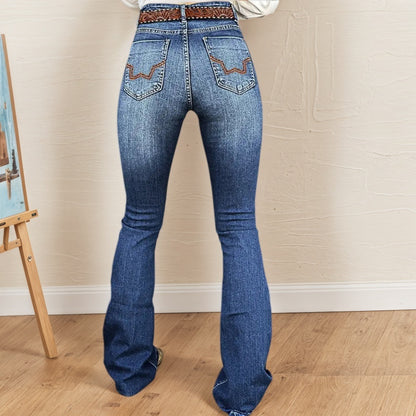 Women's High-Waist Heart Cut-out Jeans