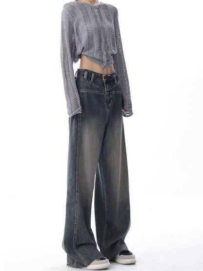 Women’s Nostalgic Raw Hem Wash Jeans