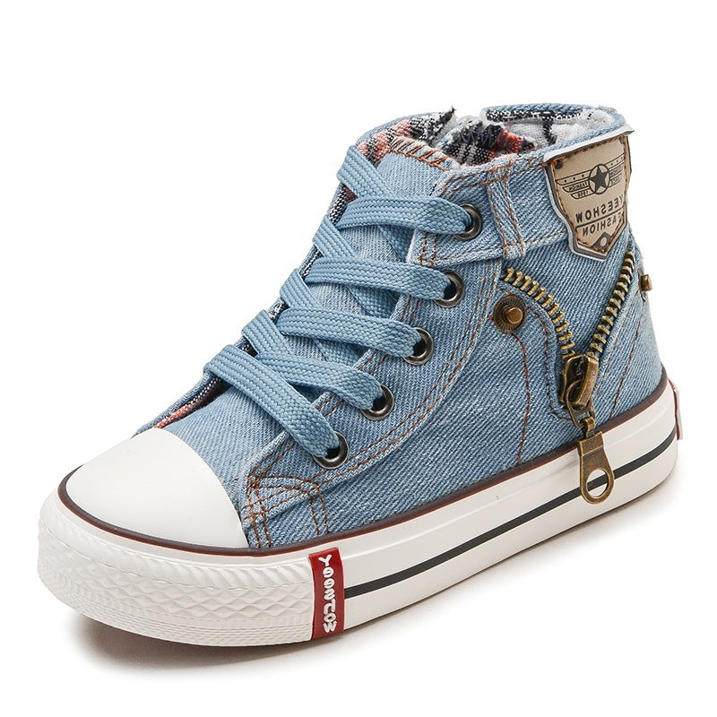 Kids’ Casual Sneakers – Breathable Canvas Sport Shoes for Boys & Girls