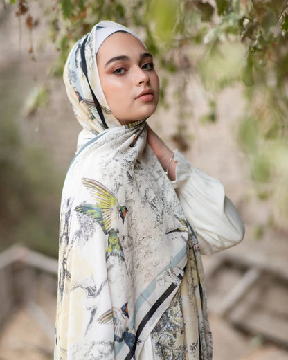 Satin Printed Hijab Printed Shawl Headscarf