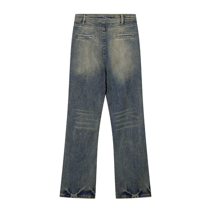 Fashion Denim Straight Mopping Pants Men