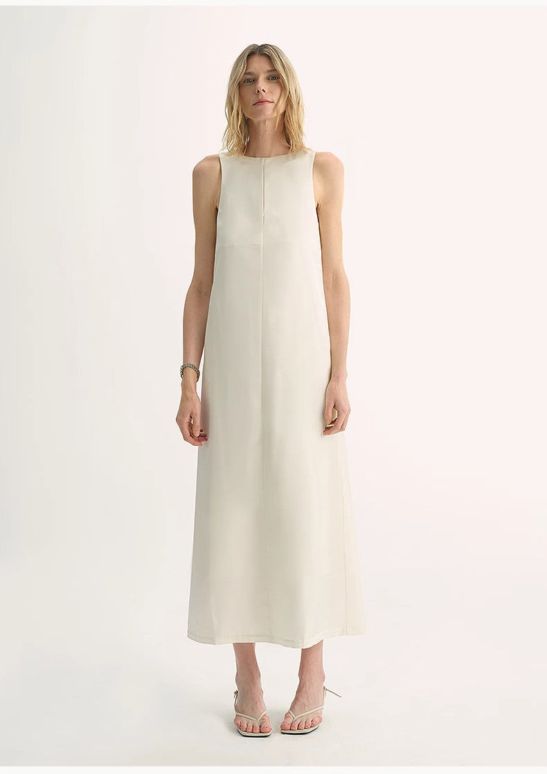 Corridor Stride Sleeveless Wool Blend Dress