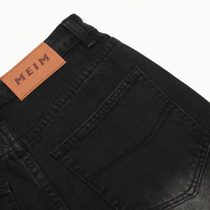 Fashion Denim Ripped Straight Pants Men