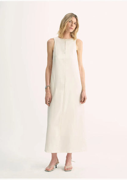 Corridor Stride Sleeveless Wool Blend Dress