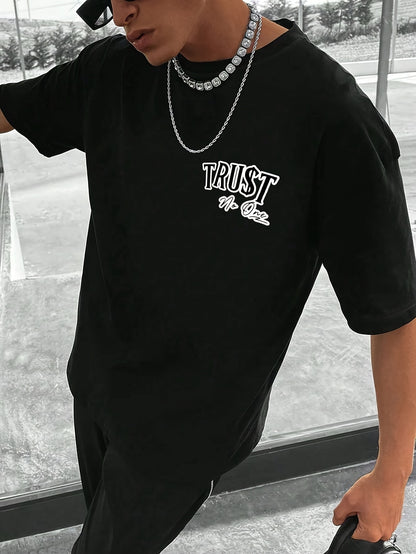 Trust No One Creative Printed Casual T-shirt For Men