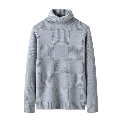 Loose Knit Bottoming Turtleneck Sweater For Men