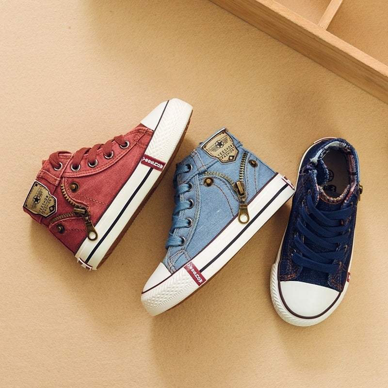 Kids’ Casual Sneakers – Breathable Canvas Sport Shoes for Boys & Girls