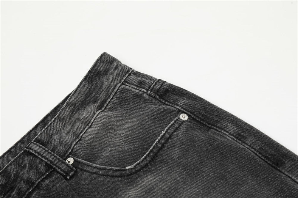 Punk Make Old Ripped Denim Pants Men