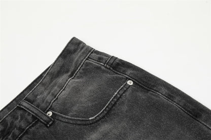 Punk Make Old Ripped Denim Pants Men