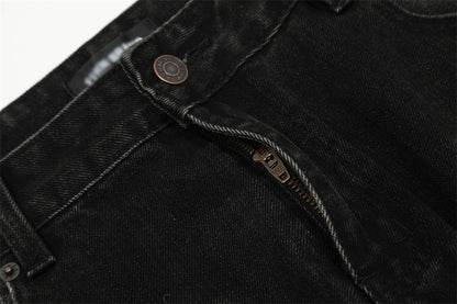 Retro Tattered Jeans Denim Trousers For Men