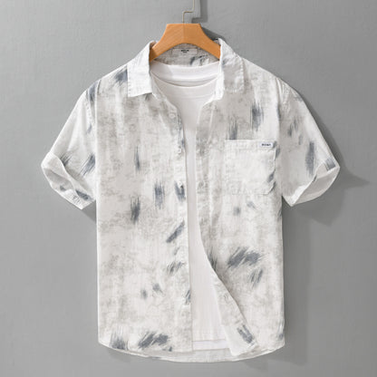 Summer Menswear Simple Printed All-matching Short Sleeve