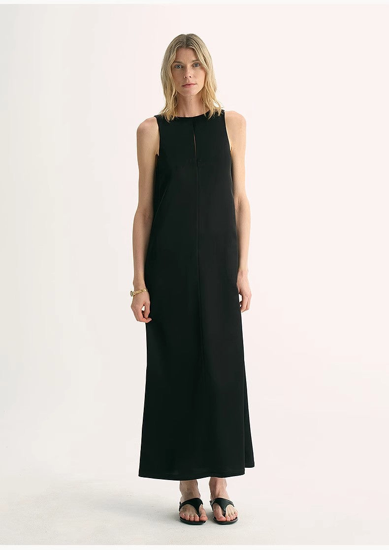 Corridor Stride Sleeveless Wool Blend Dress