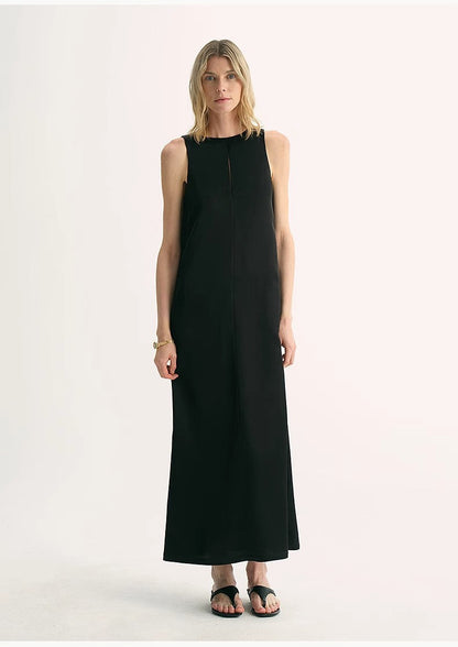 Corridor Stride Sleeveless Wool Blend Dress