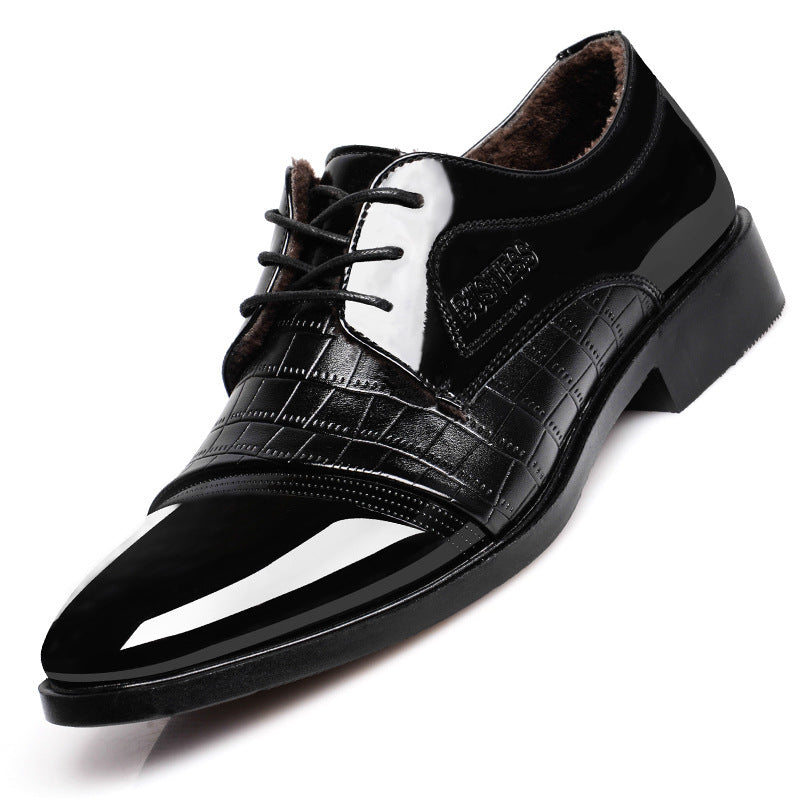 Stylish Men’s Leather Dress Shoes – Pointed Toe Single Business Shoes