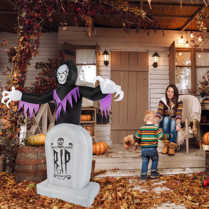 Grim Reaper And Grave, Halloween Inflatable Decoration